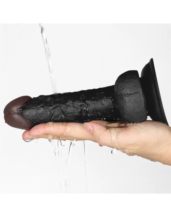 Wossi 18 cm Belden Bağlamalı İçi Dolu Zenci Strapon