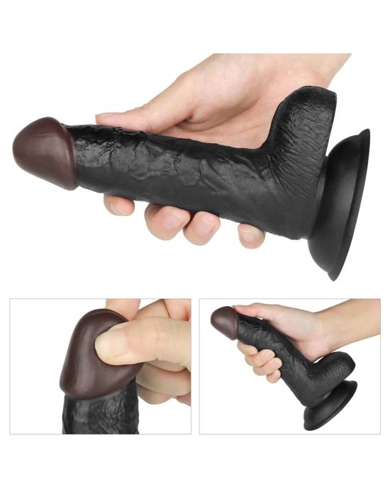 18 cm Belden Bağlamalı İçi Dolu Zenci Strapon