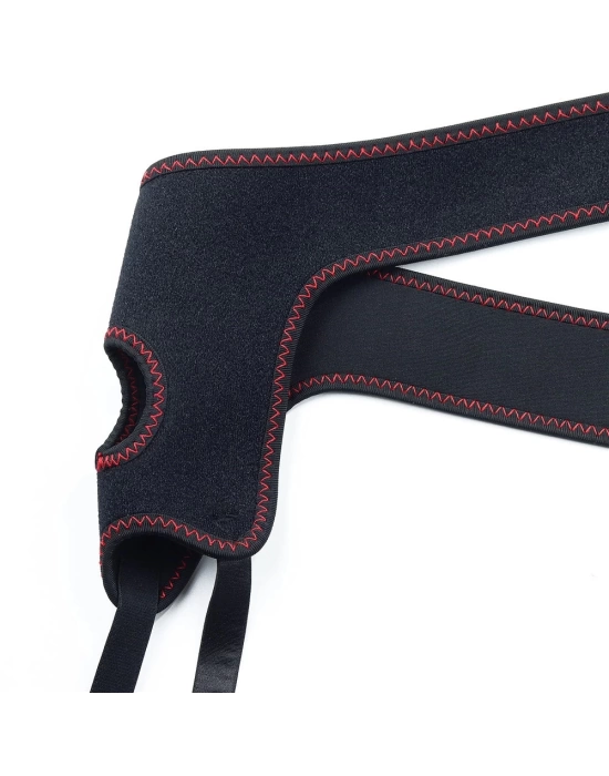 18 cm Belden Bağlamalı İçi Dolu Zenci Strapon