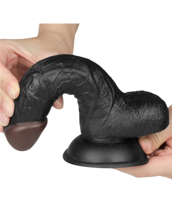 Wossi 18 cm Belden Bağlamalı İçi Dolu Zenci Strapon