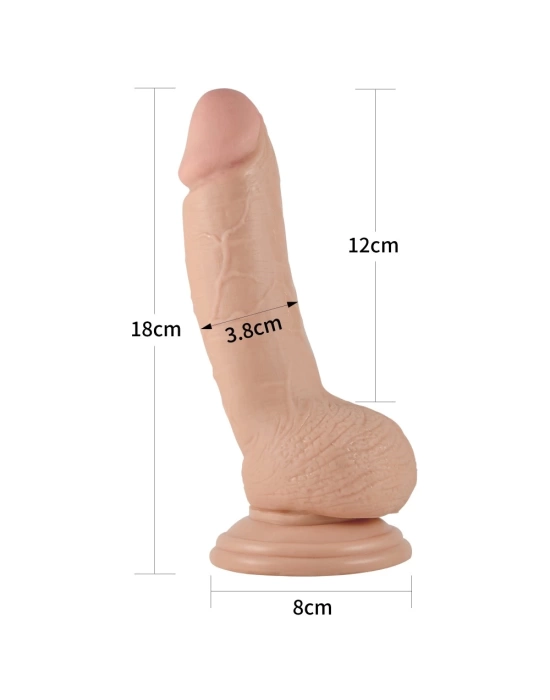 Wossi 18 cm Realistik Vantuzlu Anal Vajinal Dildo Penis