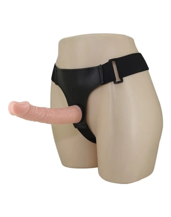 Wossi 19 cm Belden Bağlamalı İçi Dolu Strapon Penis