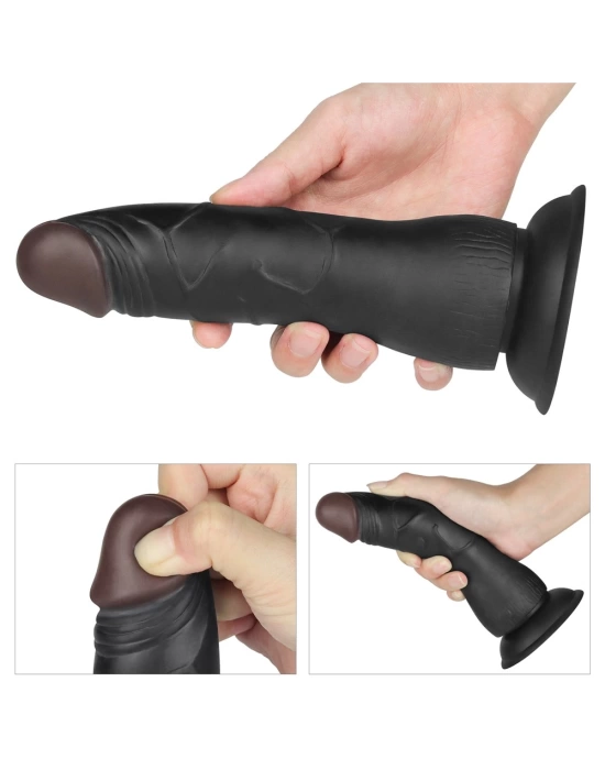 Wossi 19 cm Belden Bağlamalı İçi Dolu Zenci Strapon