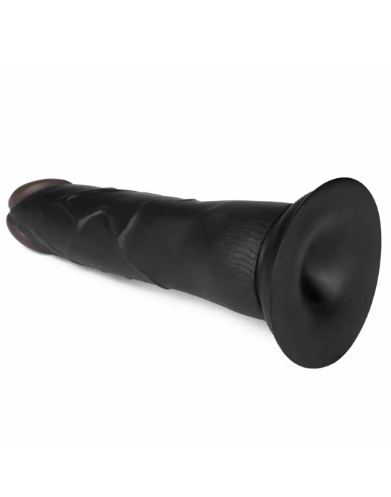 Wossi 19 cm Belden Bağlamalı İçi Dolu Zenci Strapon