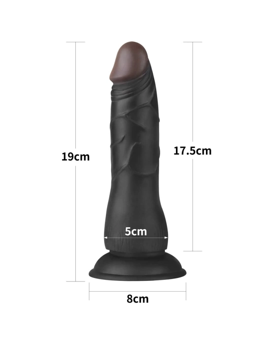 Wossi 19 cm Belden Bağlamalı İçi Dolu Zenci Strapon