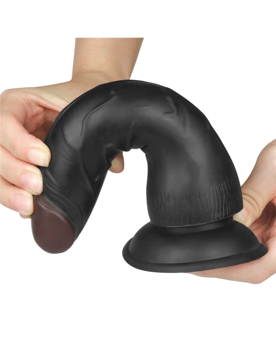 Wossi 19 cm Belden Bağlamalı İçi Dolu Zenci Strapon