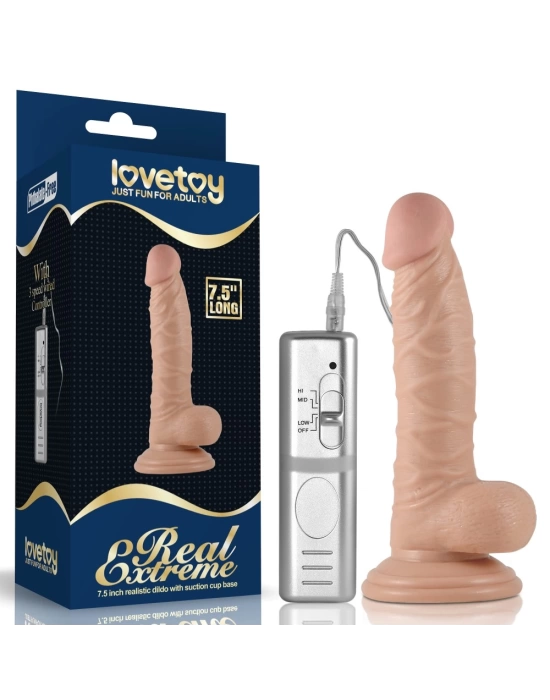Wossi 19 cm Realistik Titreşimli Vantuzlu Belden Bağlamalı Anal Vajinal Dildo Penis