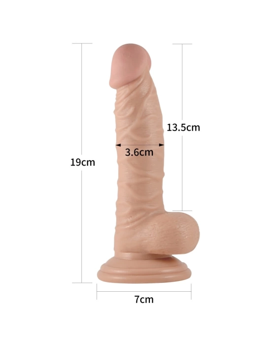 Wossi 19 cm Realistik Vantuzlu Anal Vajinal Dildo Penis