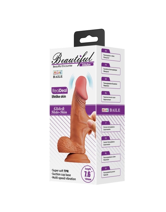 Wossi 19,4 cm Belden Bağlamalı Çift Katmanlı Gerçekçi Titreşimli Dildo Vibratör Penis – Zebulon
