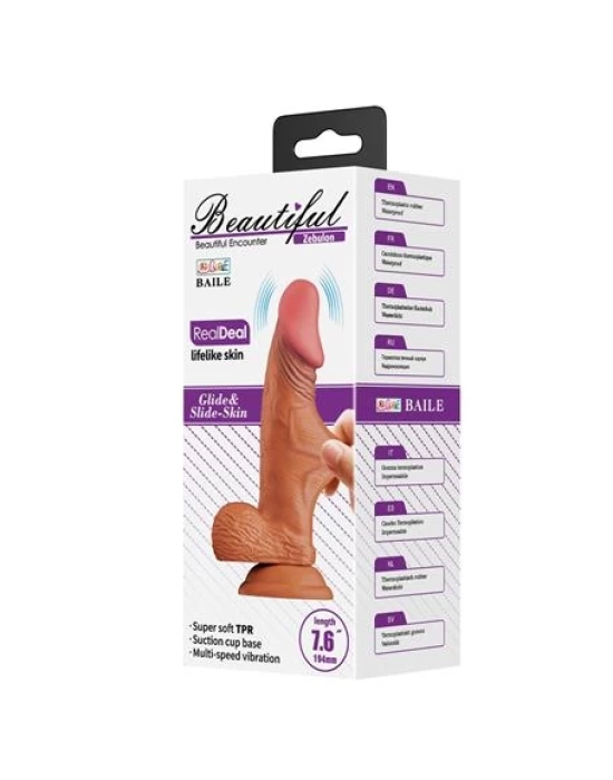 Wossi 19,4 cm Belden Bağlamalı Çift Katmanlı Gerçekçi Titreşimli Dildo Vibratör Penis – Zebulon