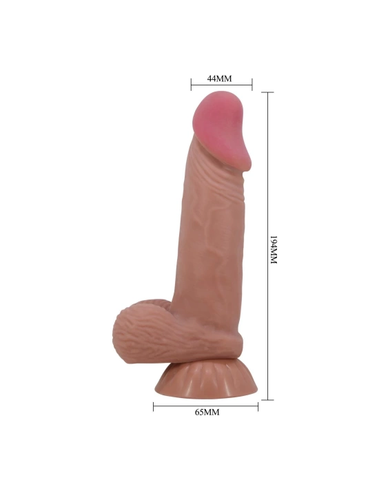 Wossi 19,4 cm Kıkırdak Yapılı Çift Katmanlı Gerçekçi Dildo Penis