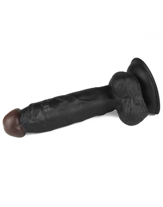 Wossi 20 cm Belden Bağlamalı İçi Dolu Zenci Strapon Dildo
