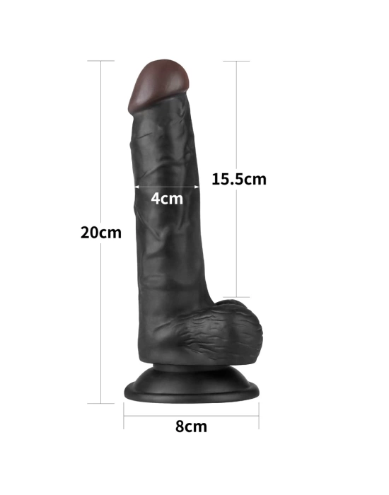 Wossi 20 cm Belden Bağlamalı İçi Dolu Zenci Strapon Dildo