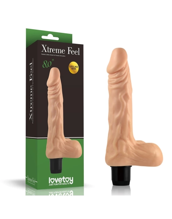 20.3 cm Realistik Cyberskin Titreşimli Anal Vajinal Dildo Penis