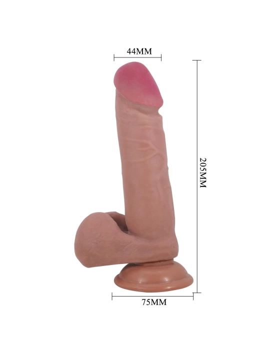 20,5 cm Çift Katmanlı Gerçekçi Dildo Penis