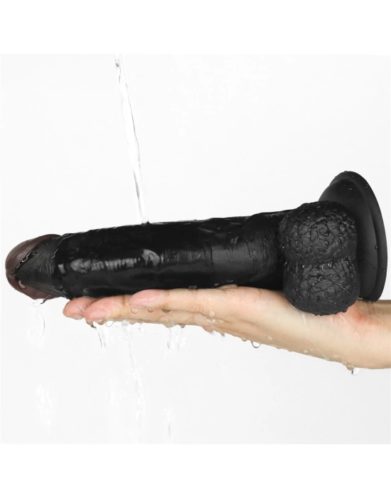 Wossi 21.5 cm Belden Bağlamalı İçi Dolu Zenci Strapon