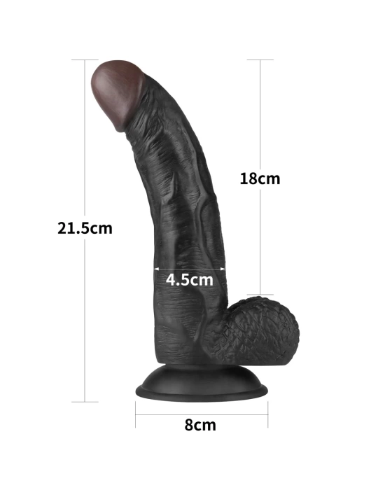 21.5 cm Belden Bağlamalı İçi Dolu Zenci Strapon