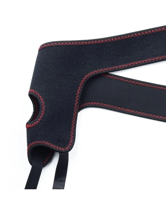 Wossi 21.5 cm Belden Bağlamalı İçi Dolu Zenci Strapon