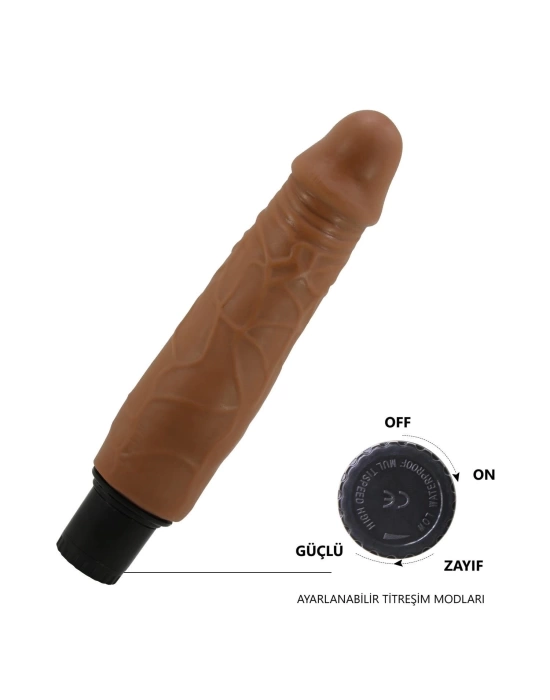 21,5 cm Çift katmanlı Güçlü Titreşimli Realistik Vibratör Gerçekci Penis Dildo - Waldorf
