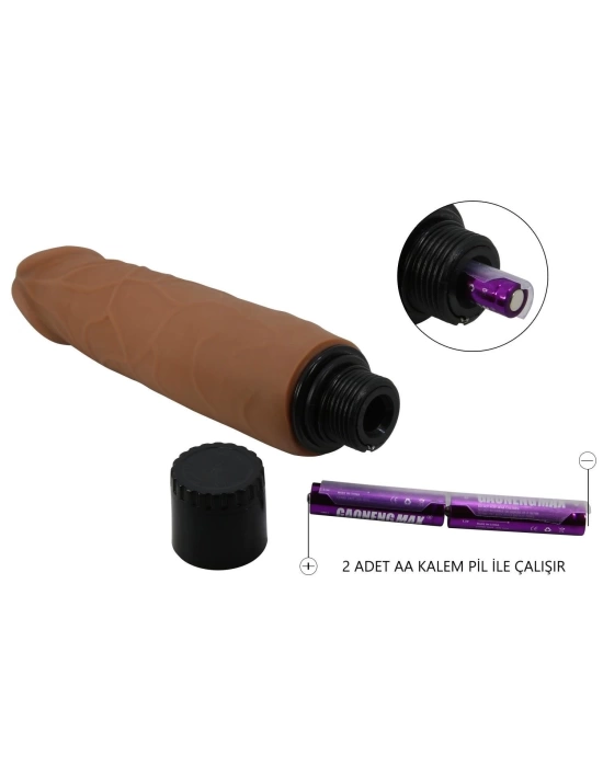 21,5 cm Çift katmanlı Güçlü Titreşimli Realistik Vibratör Gerçekci Penis Dildo - Waldorf