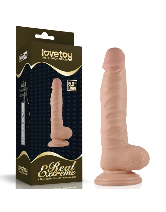 21.5 cm Realistik Vantuzlu Anal Vajinal Dildo Penis