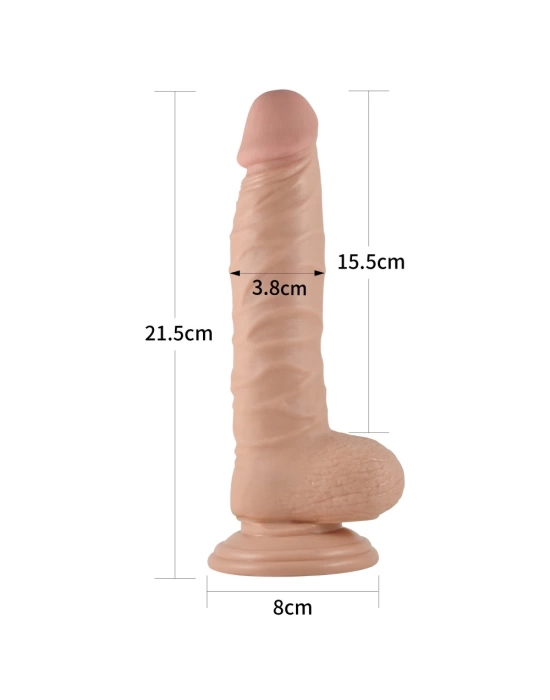 Wossi 21.5 cm Realistik Vantuzlu Anal Vajinal Dildo Penis