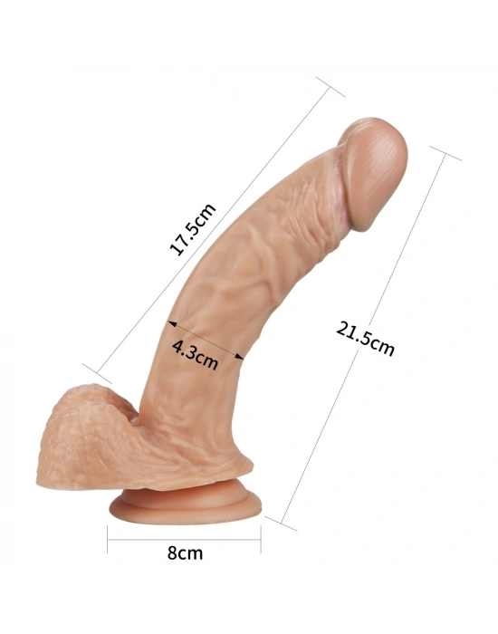 21.5 cm Realistik Vantuzlu Belden Bağlamalı Anal Vajinal Dildo Penis
