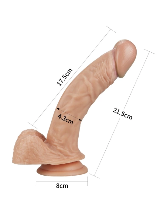 Wossi 21.5 cm Realistik Vantuzlu Belden Bağlamalı Anal Vajinal Dildo Penis
