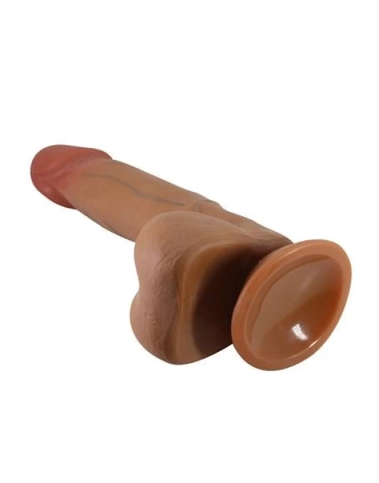 Wossi 21,8 cm Et Dokulu Gerçekçi Çift Katmanlı Silikon Melez Penis - Bahamut