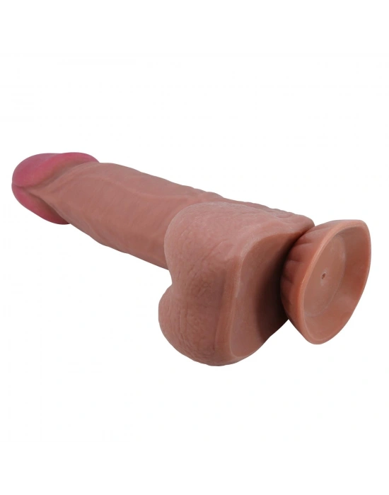 21,8 cm Kıkırdak Yapılı Çift Katmanlı Gerçekçi Melez Dildo Penis