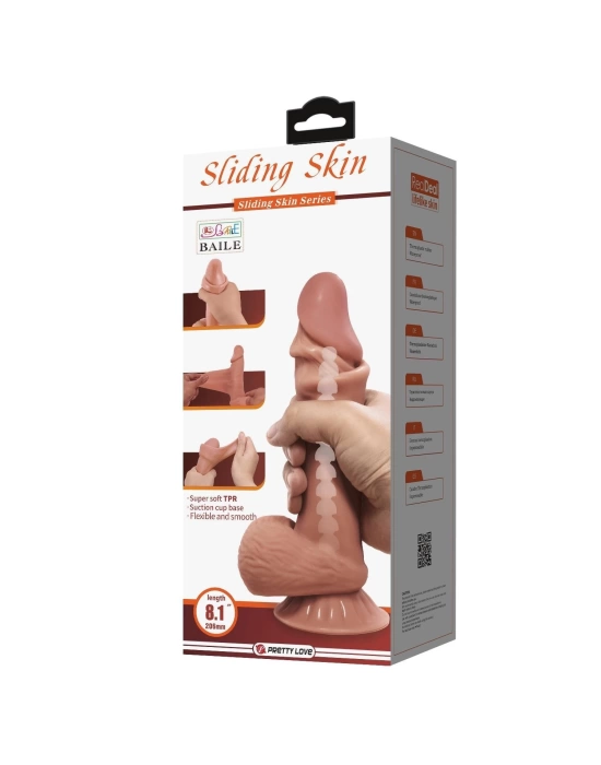 Wossi 21,8 cm Kıkırdak Yapılı Çift Katmanlı Gerçekçi Melez Dildo Penis