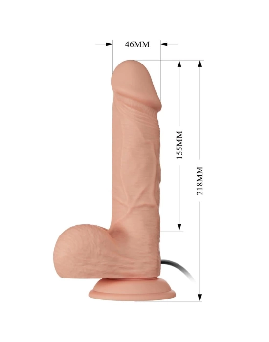 Wossi 21,8 cm Titreşimli Gerçekçi Kalın Dildo Penis - Bahamut