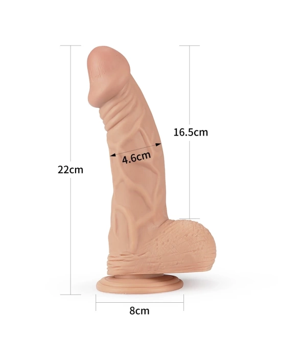 Wossi 22 cm Realistik Vantuzlu Belden Bağlamalı Anal Vajinal Dildo Penis