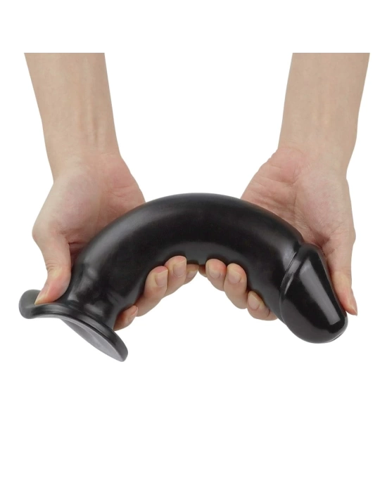 Wossi 22,5 Cm Siyah Yumuşak Kalın Anal Dildo