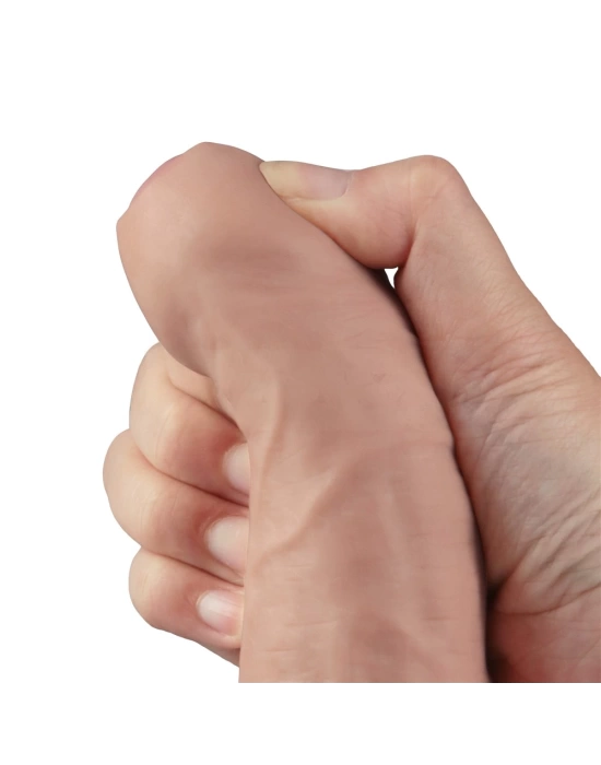Wossi 22.6 cm USB Şarjlı Yeni Nesil Realistik Titreşimli Ten Dildo Penis