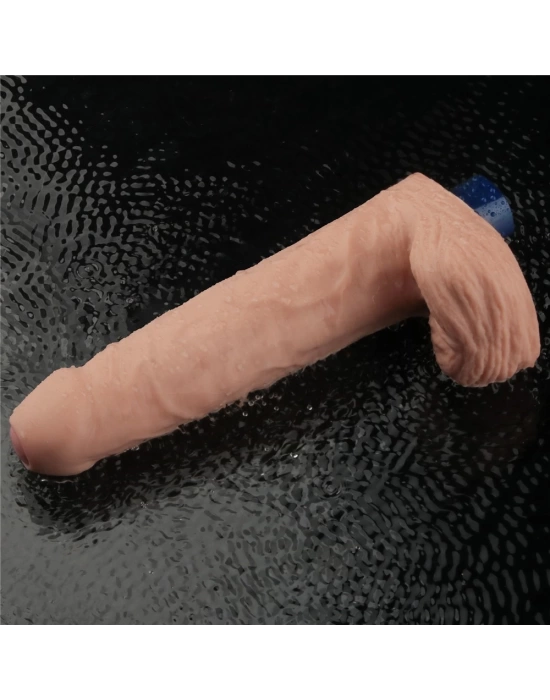 Wossi 22.6 cm USB Şarjlı Yeni Nesil Realistik Titreşimli Ten Dildo Penis