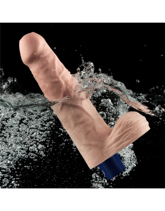 Wossi 22.6 cm USB Şarjlı Yeni Nesil Realistik Titreşimli Ten Dildo Penis