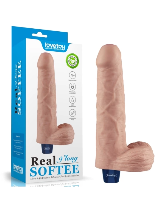 22.6 cm USB Şarjlı Yeni Nesil Realistik Titreşimli Ten Dildo Penis