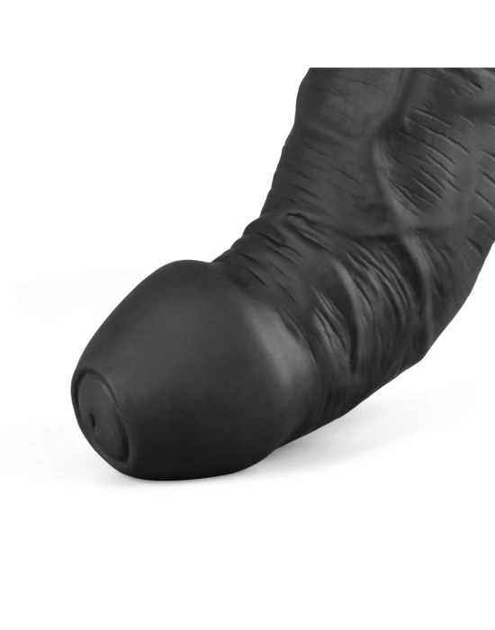 Wossi 22.6 cm USB Şarjlı Yeni Nesil Realistik Titreşimli Zenci Dildo Penis