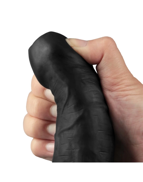 Wossi 22.6 cm USB Şarjlı Yeni Nesil Realistik Titreşimli Zenci Dildo Penis