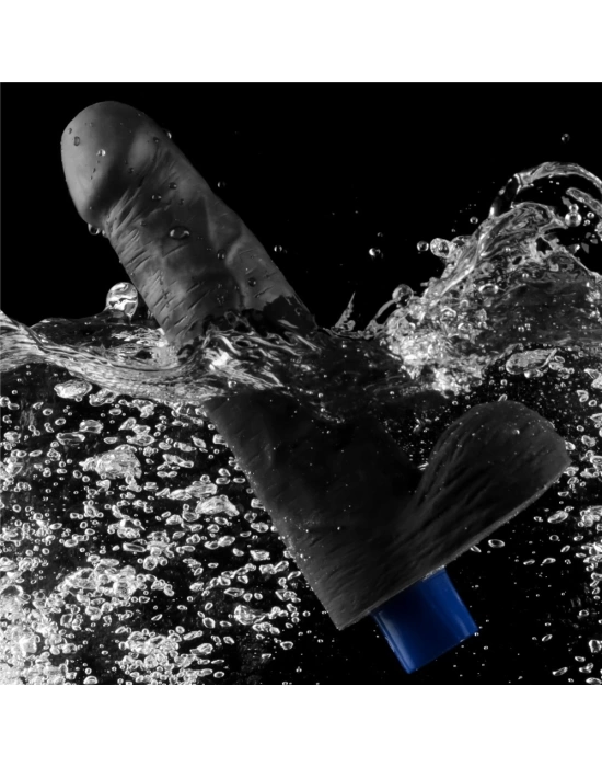 22.6 cm USB Şarjlı Yeni Nesil Realistik Titreşimli Zenci Dildo Penis