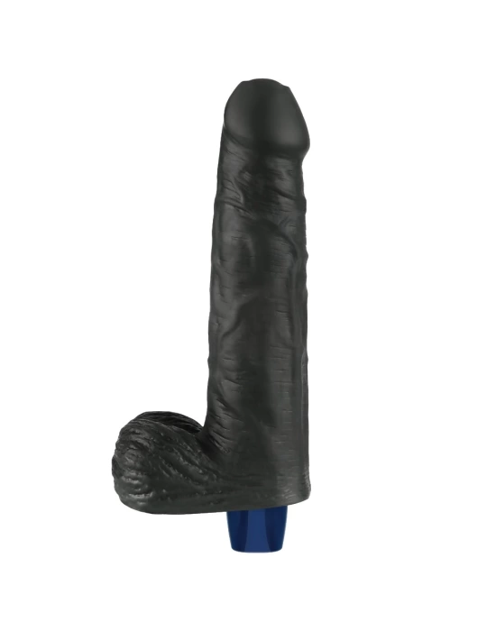 Wossi 22.6 cm USB Şarjlı Yeni Nesil Realistik Titreşimli Zenci Dildo Penis
