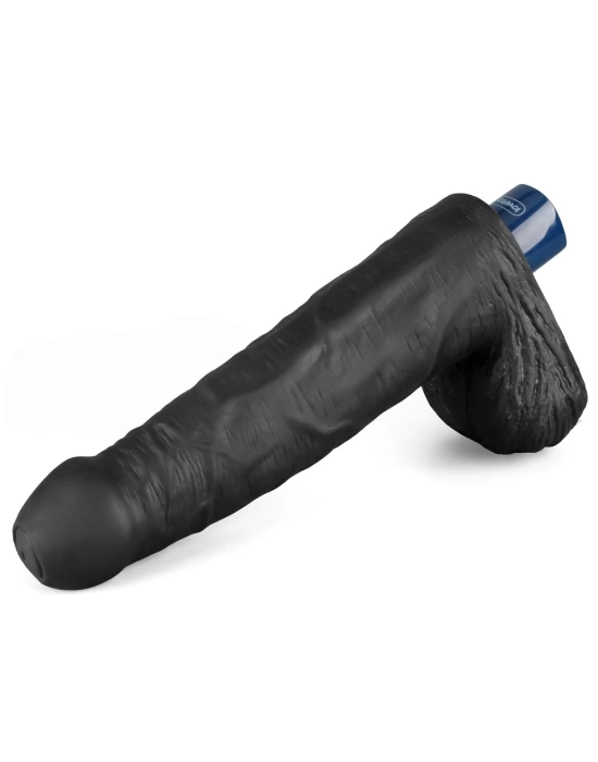 22.6 cm USB Şarjlı Yeni Nesil Realistik Titreşimli Zenci Dildo Penis