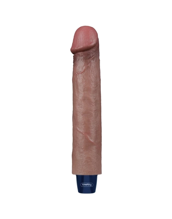 Wossi 22.8 cm USB Şarjlı Yeni Nesil Realistik Testissiz Titreşimli Zenci Dildo Penis