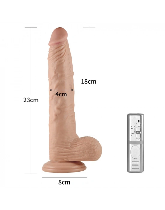 23 cm Realistik Titreşimli Vantuzlu Belden Bağlamalı Anal Vajinal Dildo Penis