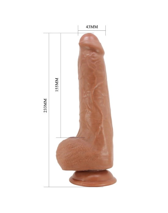 Wossi 23,3 cm Yeni Nesil Çift Katmanlı Realistik Vantuzlu Dildo Penis - Draco