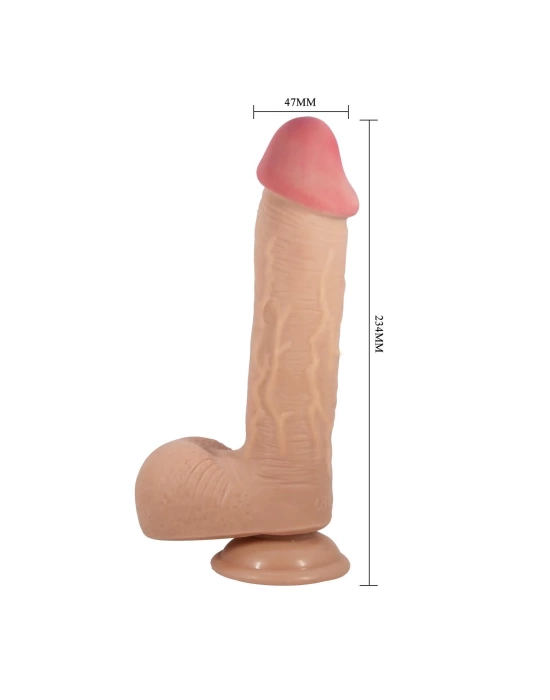 Wossi 23,4 cm Çift Katmanlı Gerçekçi Dildo Penis