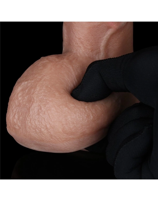 Wossi 23.5 cm Belden Bağlamalı Realistik Çift Katmanlı Yeni Nesil Silikon Dildo Penis