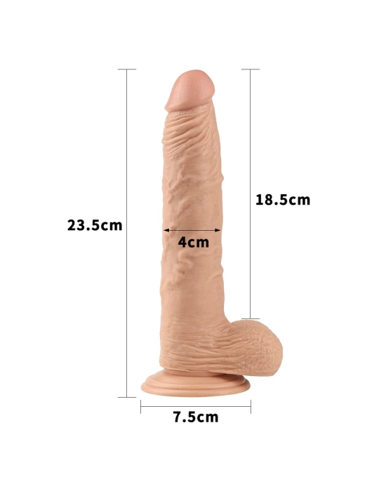 23.5 cm Realistik Vantuzlu Anal Vajinal Dildo Penis