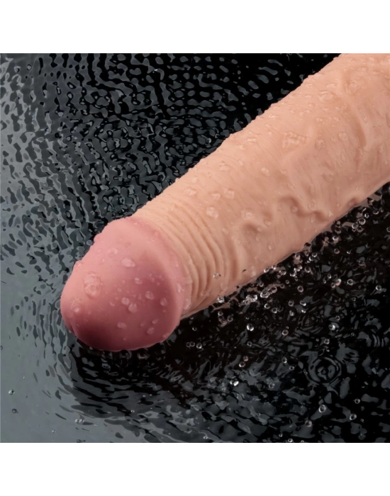 23.7 cm USB Şarjlı Yeni Nesil Realistik Testissiz Titreşimli Ten Dildo Penis